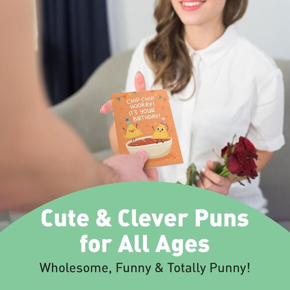 Funny Birthday Cards Bulk Set 24 Punny Cards with Envelopes for All Ages - Picture 5 of 7
